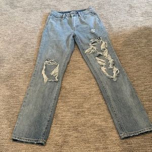 Rue 21 Denim Blue Ripped Jeans